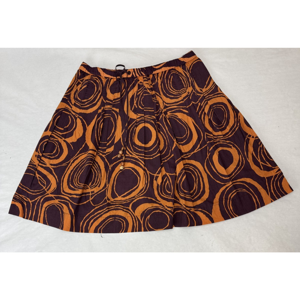 Y2K Boho Skirt Beaded Drawstring Tribal Twee 2006 Cotton Lined Vintage Size 4